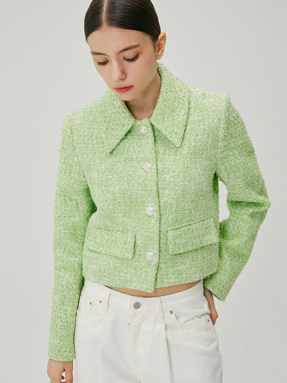 Pastel Tweed Jacket [4color]