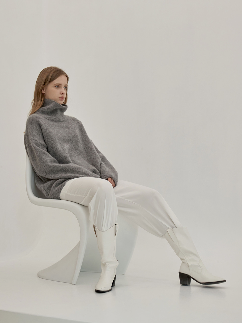 WOOL TURTLE NECK KNIT[4color]