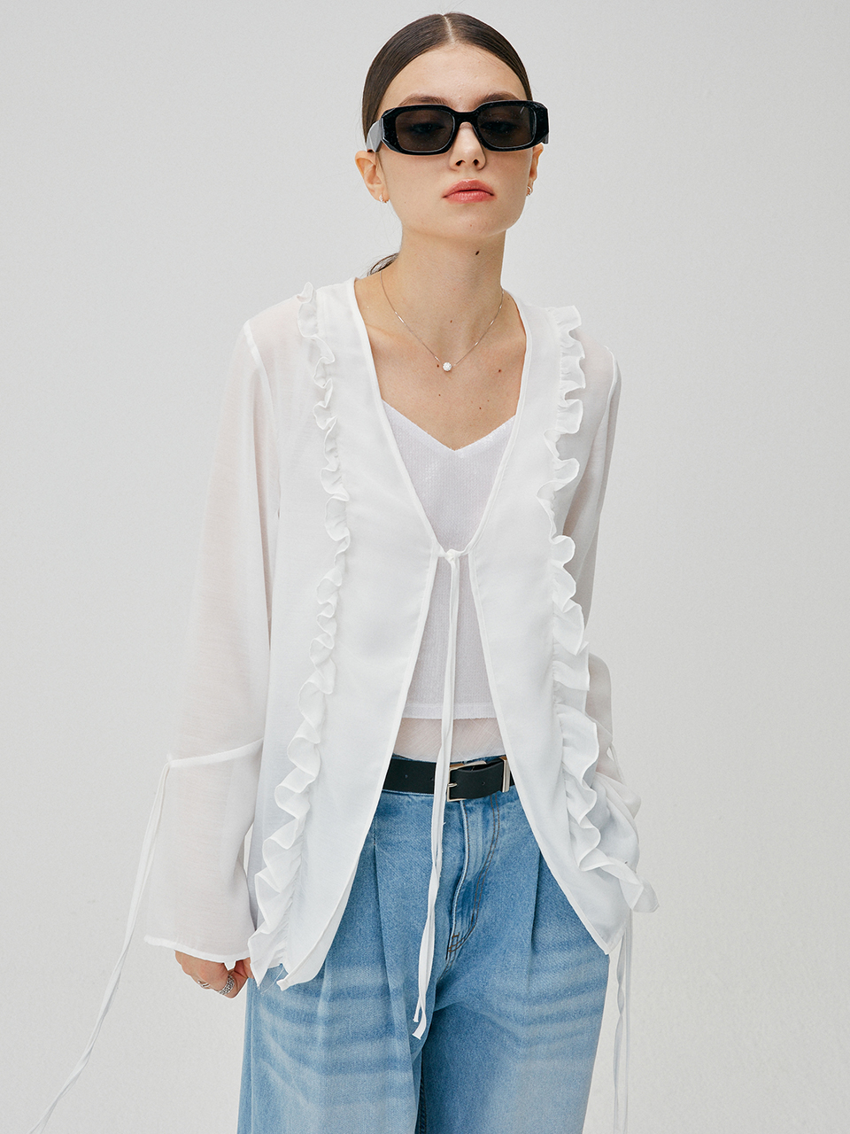 Frill String Blouse [2color]