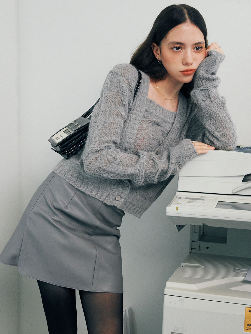 Leather Mini Skirt [3color]